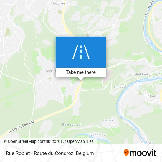 Rue Robiet - Route du Condroz map