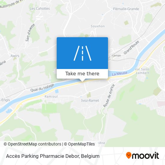 Accès Parking Pharmacie Debor plan