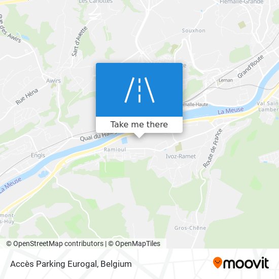 Accès Parking Eurogal plan