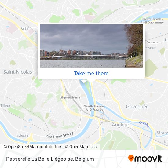 Passerelle La Belle Liégeoise map