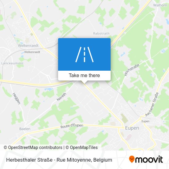 Herbesthaler Straße - Rue Mitoyenne plan