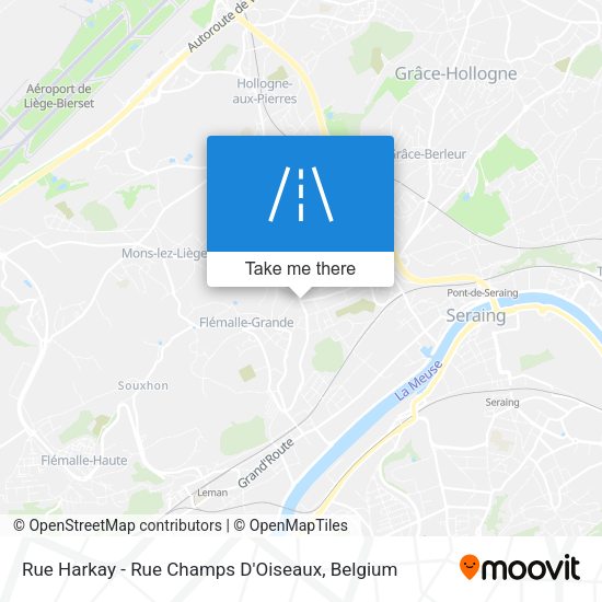 Rue Harkay - Rue Champs D'Oiseaux map
