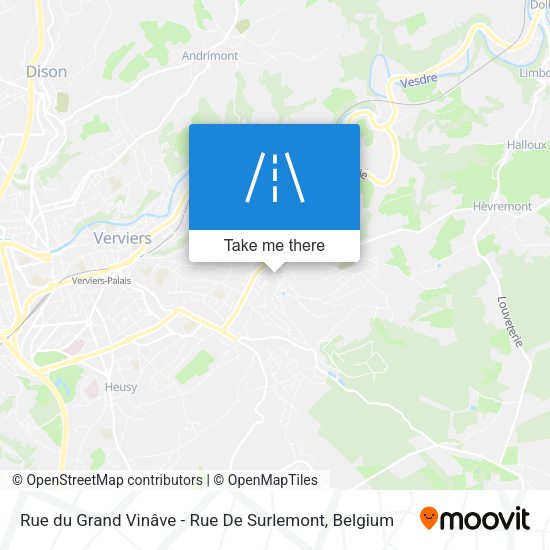 Rue du Grand Vinâve - Rue De Surlemont map