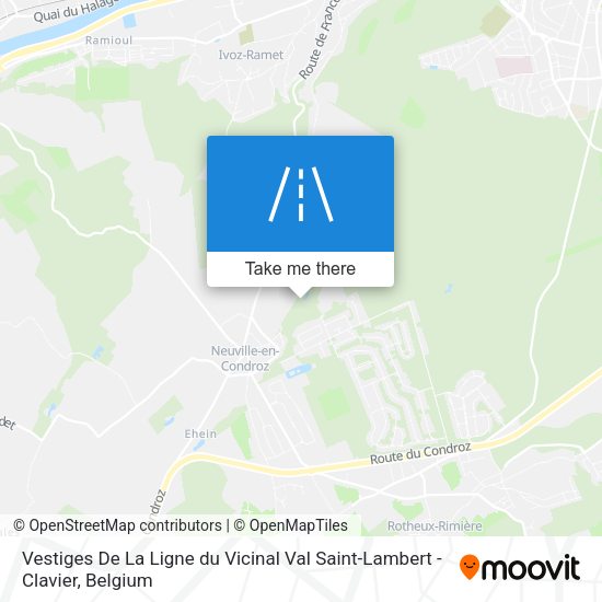 Vestiges De La Ligne du Vicinal Val Saint-Lambert - Clavier map