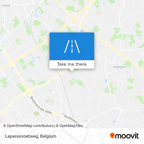 Leperesvoetweg map