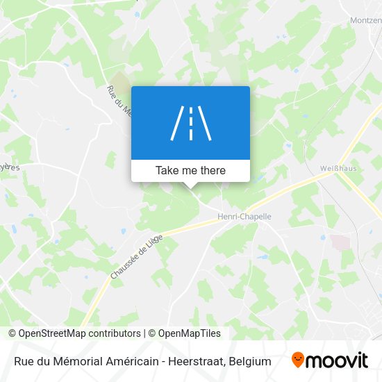 Rue du Mémorial Américain - Heerstraat plan