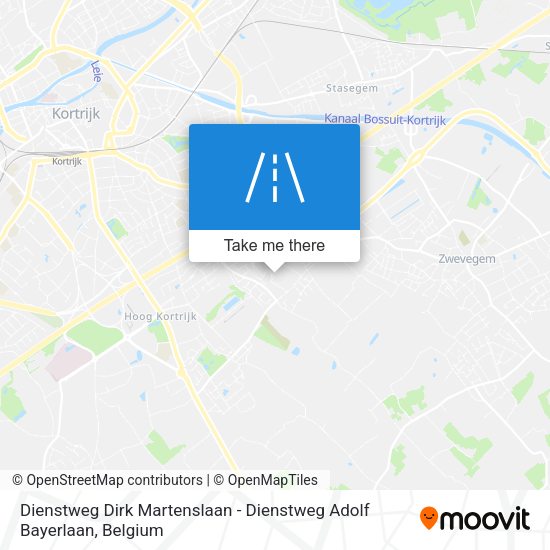Dienstweg Dirk Martenslaan - Dienstweg Adolf Bayerlaan map