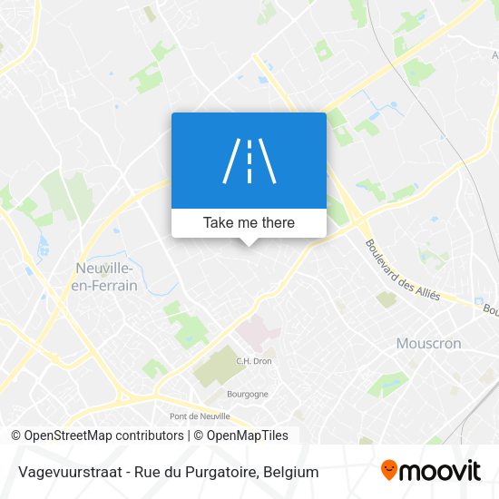 Vagevuurstraat - Rue du Purgatoire plan