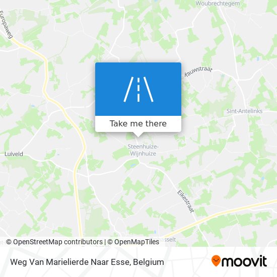 Weg Van Marielierde Naar Esse map