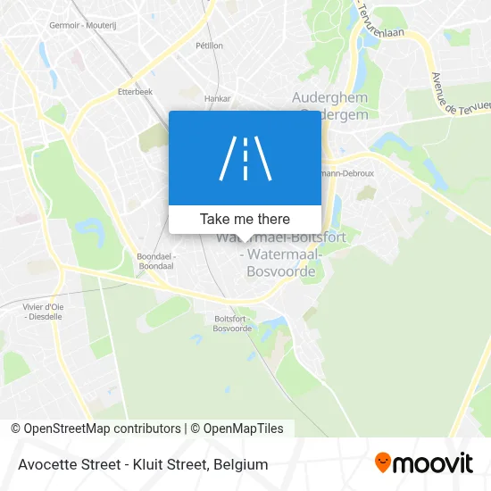 Avocette Street - Kluit Street map