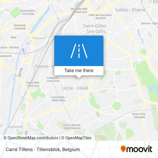 Carré Tillens - Tillensblok map