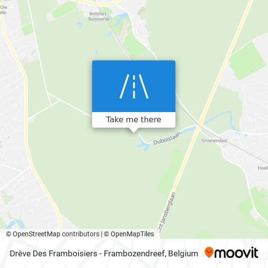 Drève Des Framboisiers - Frambozendreef map