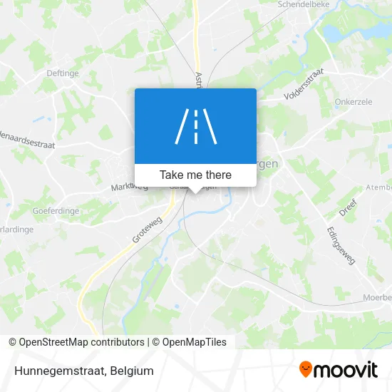 Hunnegemstraat map
