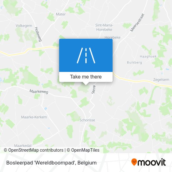 Bosleerpad 'Wereldboompad' map