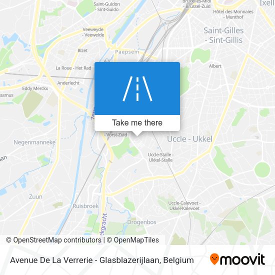 Avenue De La Verrerie - Glasblazerijlaan map