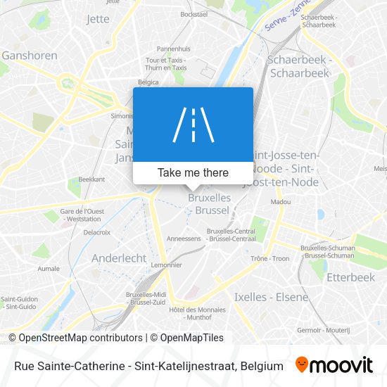 Rue Sainte-Catherine - Sint-Katelijnestraat map
