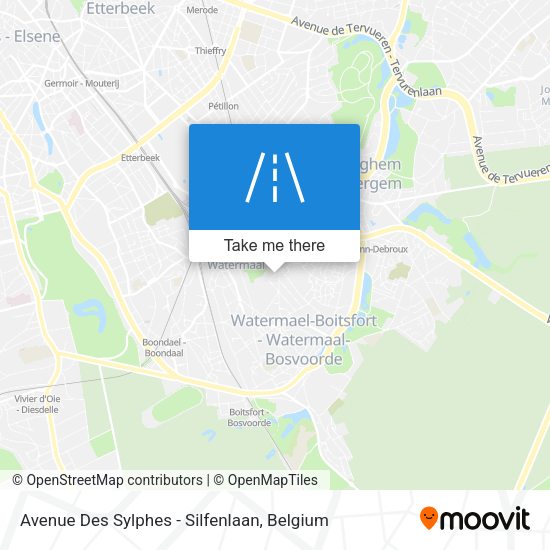 Avenue Des Sylphes - Silfenlaan map