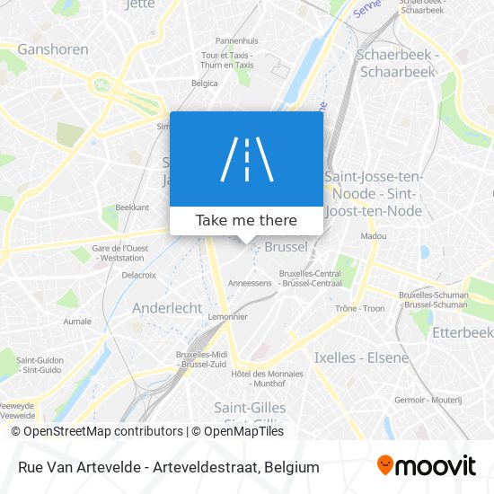 Rue Van Artevelde - Arteveldestraat plan
