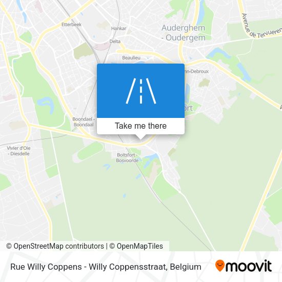 Rue Willy Coppens - Willy Coppensstraat map