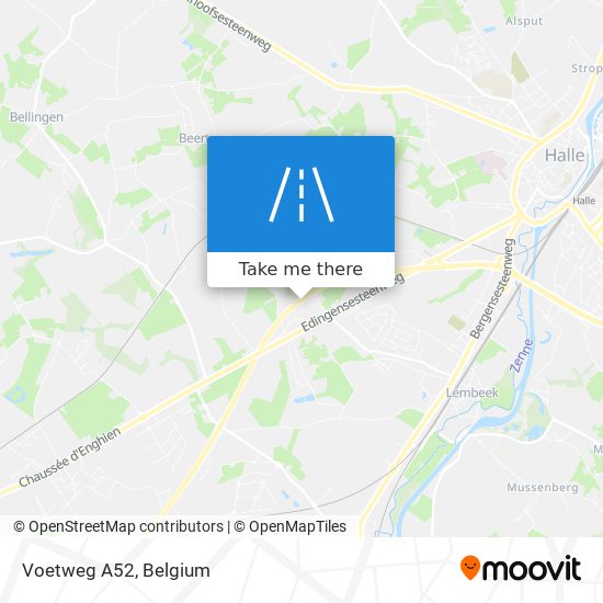 Voetweg A52 map