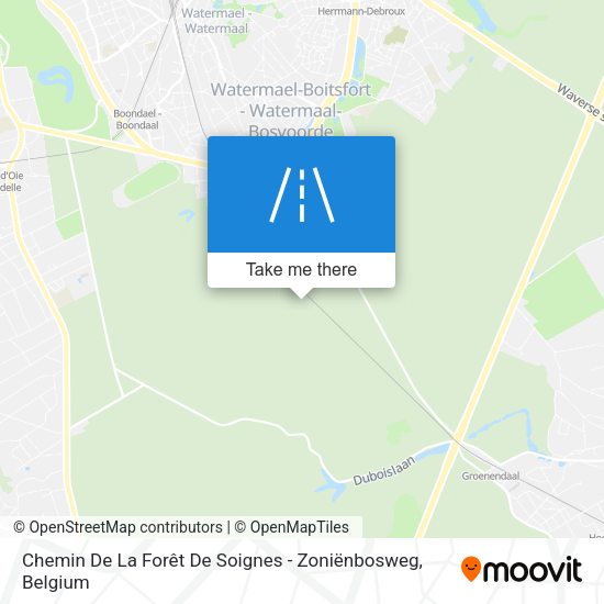 Chemin De La Forêt De Soignes - Zoniënbosweg map