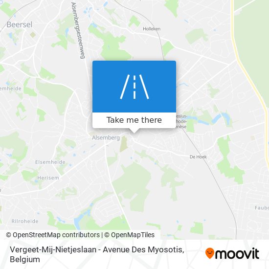 Vergeet-Mij-Nietjeslaan - Avenue Des Myosotis map