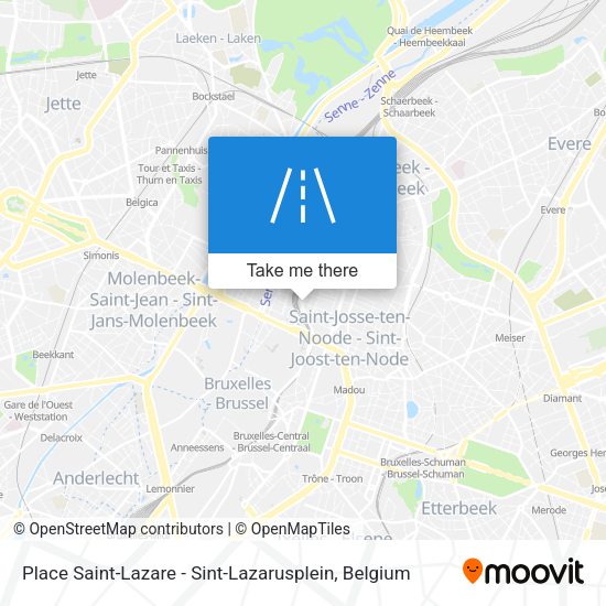 Place Saint-Lazare - Sint-Lazarusplein map