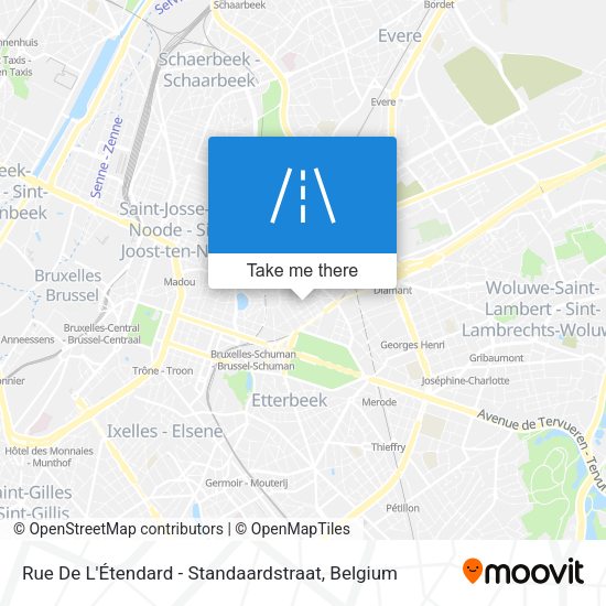Rue De L'Étendard - Standaardstraat map