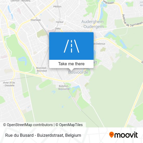 Rue du Busard - Buizerdstraat map