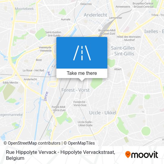 Rue Hippolyte Vervack - Hippolyte Vervackstraat map