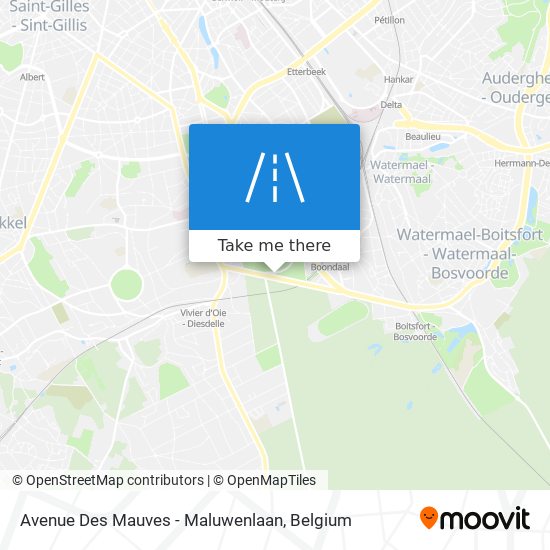 Avenue Des Mauves - Maluwenlaan map