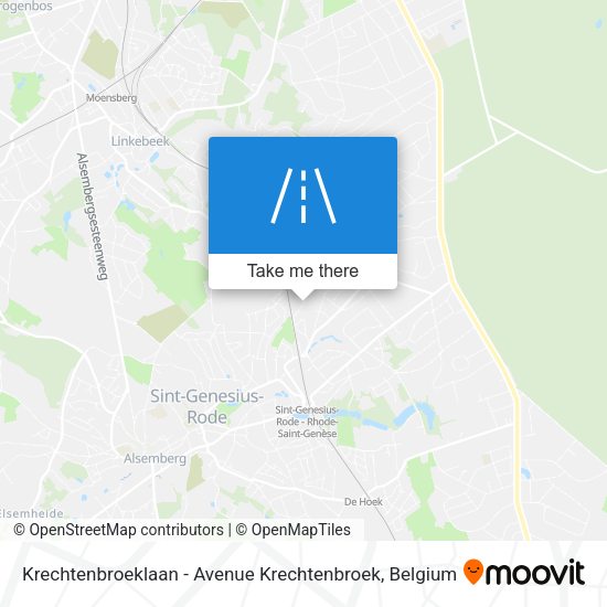Krechtenbroeklaan - Avenue Krechtenbroek map