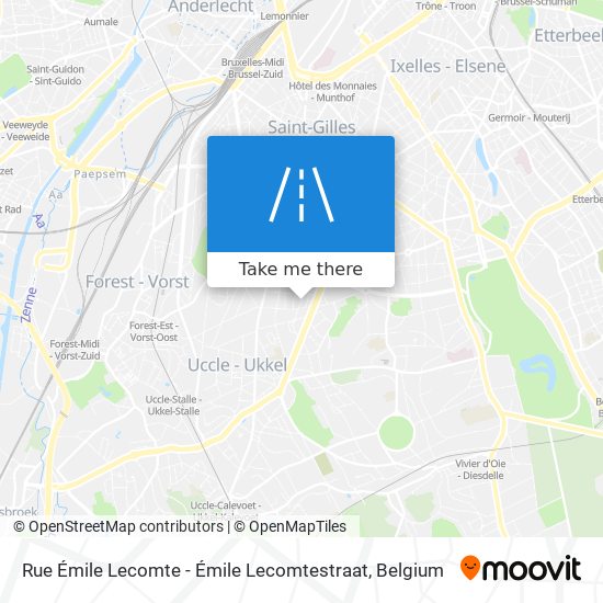 Rue Émile Lecomte - Émile Lecomtestraat map