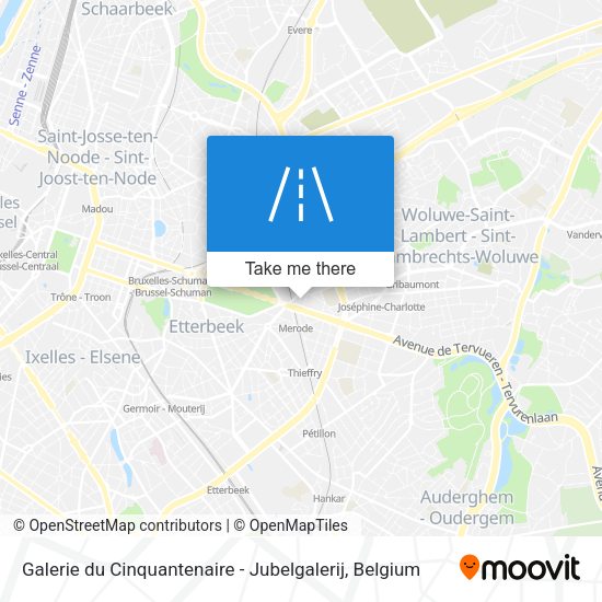Galerie du Cinquantenaire - Jubelgalerij map
