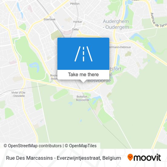 Rue Des Marcassins - Everzwijntjesstraat map