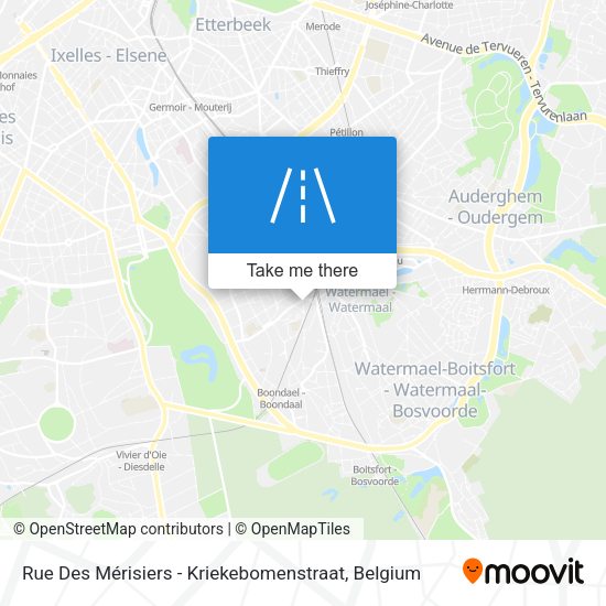Rue Des Mérisiers - Kriekebomenstraat plan