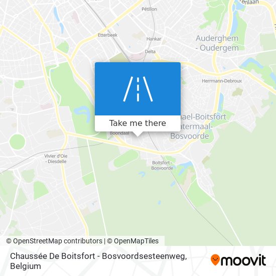 Chaussée De Boitsfort - Bosvoordsesteenweg map