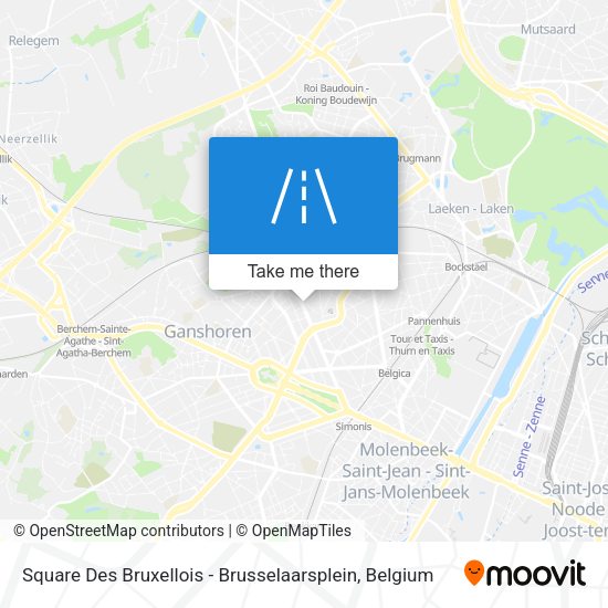 Square Des Bruxellois - Brusselaarsplein plan