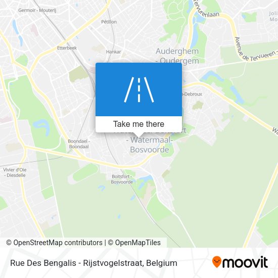 Rue Des Bengalis - Rijstvogelstraat plan
