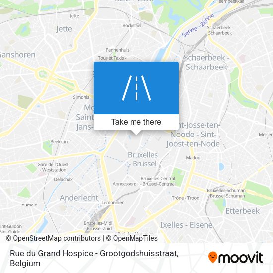 Rue du Grand Hospice - Grootgodshuisstraat map