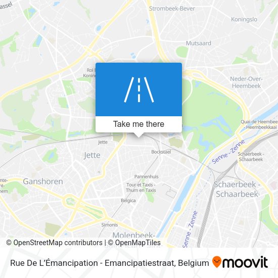 Rue De L’Émancipation - Emancipatiestraat plan