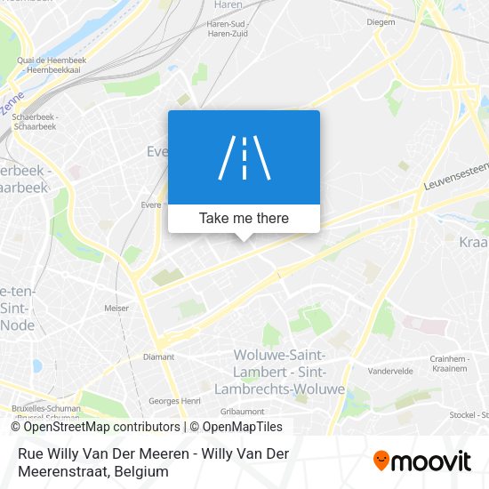 Rue Willy Van Der Meeren - Willy Van Der Meerenstraat map