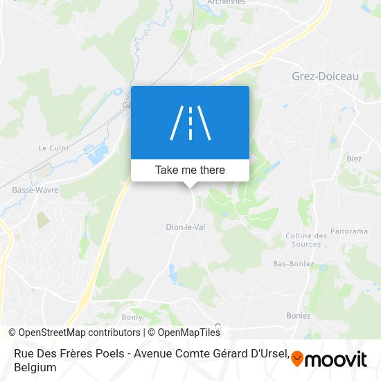 Rue Des Frères Poels - Avenue Comte Gérard D'Ursel map