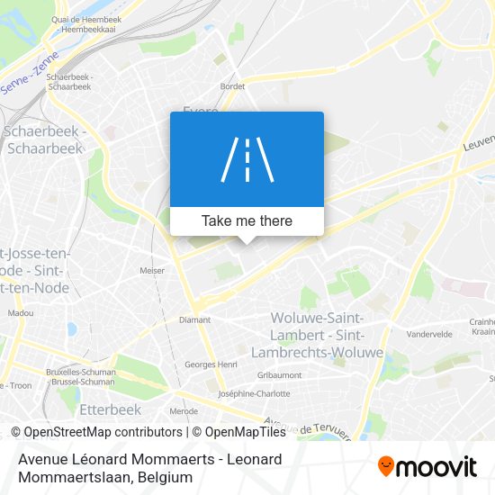 Avenue Léonard Mommaerts - Leonard Mommaertslaan map