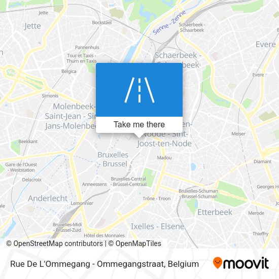 Rue De L'Ommegang - Ommegangstraat plan
