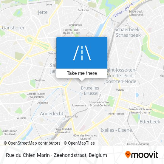 Rue du Chien Marin - Zeehondstraat map