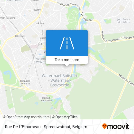 Rue De L'Etourneau - Spreeuwstraat plan