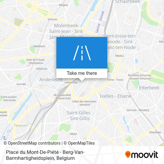 Place du Mont-De-Piété - Berg-Van-Barmhartigheidsplein map