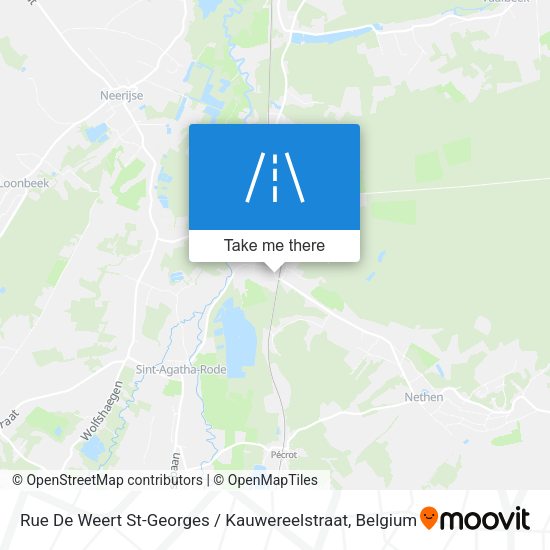 Rue De Weert St-Georges / Kauwereelstraat map