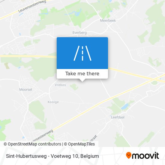 Sint-Hubertusweg - Voetweg 10 map